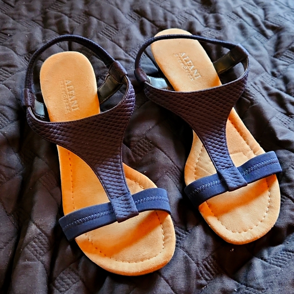 Alfani Step Flex Wedge Sandals Blue